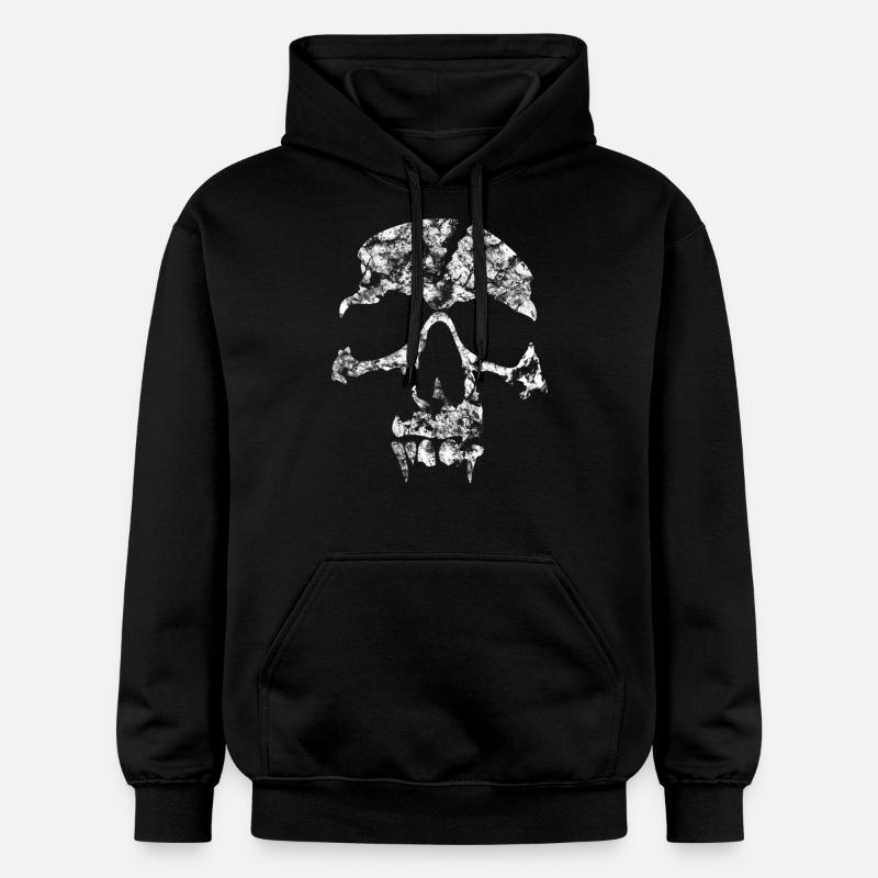 crâne et os croisés - Sweat à capuche Softstyle® Gildan Unisexe - noir