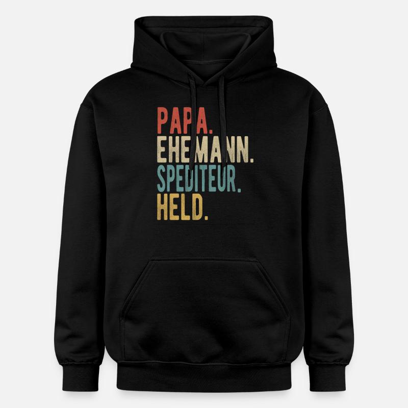 Spediteur Papa Ehemann Held - Gildan Unisex Softstyle® Midweight Hoodie - Schwarz