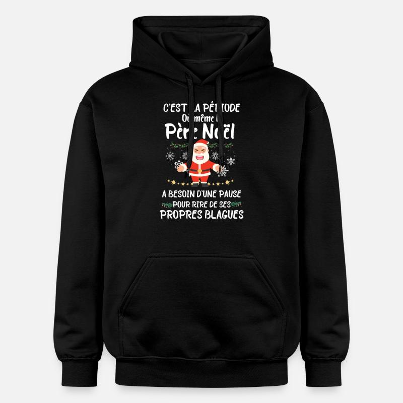 Humour père Noël - Sweat à capuche Softstyle® Gildan Unisexe - noir