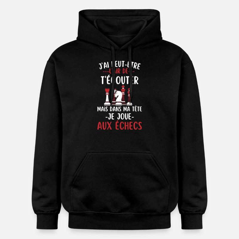 Partie d échec - Sweat à capuche Softstyle® Gildan Unisexe - noir