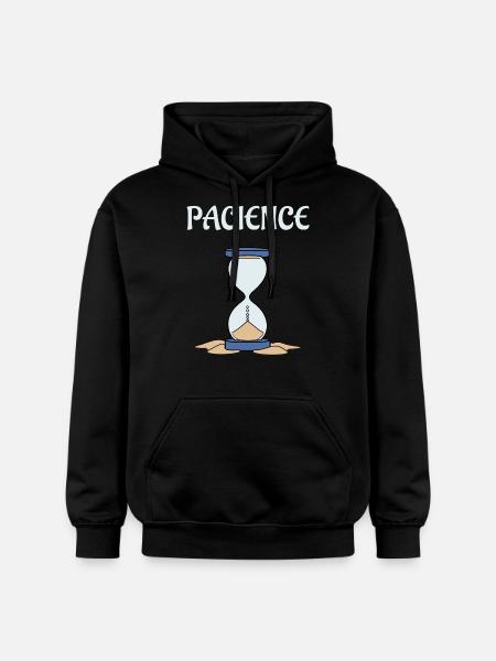 Sablier pacience - Sweat à capuche Softstyle® Gildan Unisexe - noir