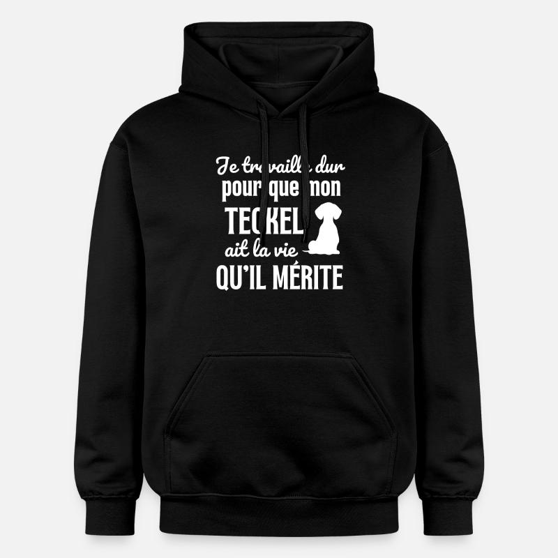Propriétaire de chien teckel - Sweat à capuche Softstyle® Gildan Unisexe - noir