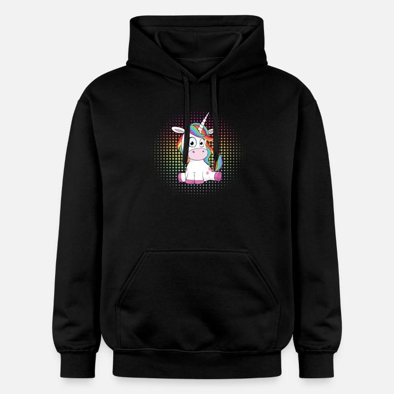 Süßes Einhorn - Gildan Unisex Softstyle® Midweight Hoodie - Schwarz