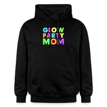 Glühen-Party-Mamma - Gildan Unisex Softstyle® Midweight Hoodie - Schwarz - Vorne - Marisol (170cm) & Nik (191cm)