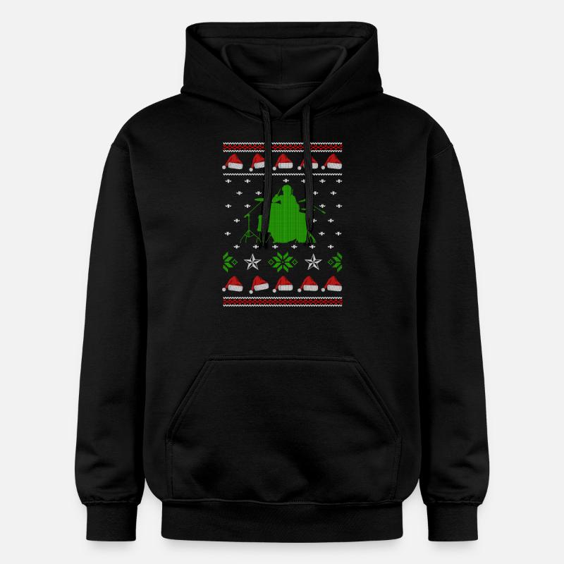 batteur laid cavalier noël - Sweat à capuche Softstyle® Gildan Unisexe - noir