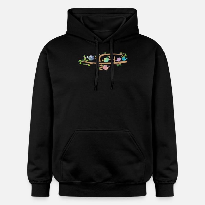 Équation / oiseaux / cadeau / arbre - Sweat à capuche Softstyle® Gildan Unisexe - noir