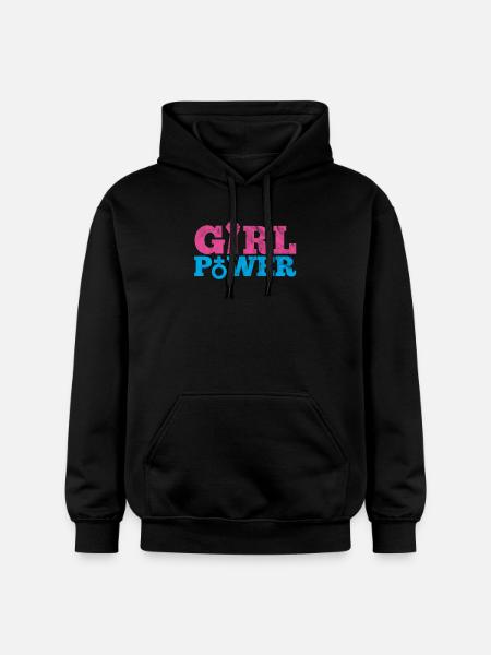 Women Power Girl Feminism Shirt - Gildan Unisex Softstyle® Midweight Hoodie - black