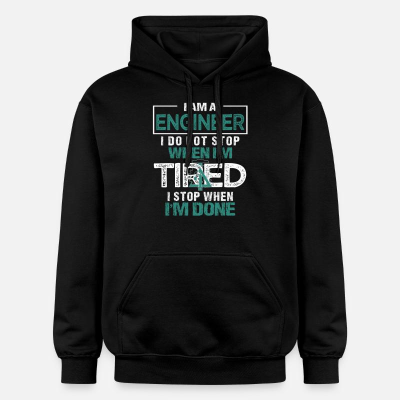 Engineer or engineer - Gildan Unisex Softstyle® Midweight Hoodie - black