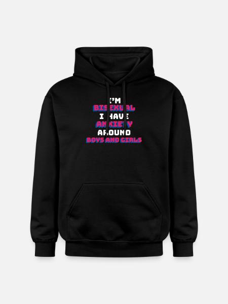Bisexual Shirt - Bi - Gift - LGBT - Gildan Unisex Softstyle® Midweight Hoodie - black