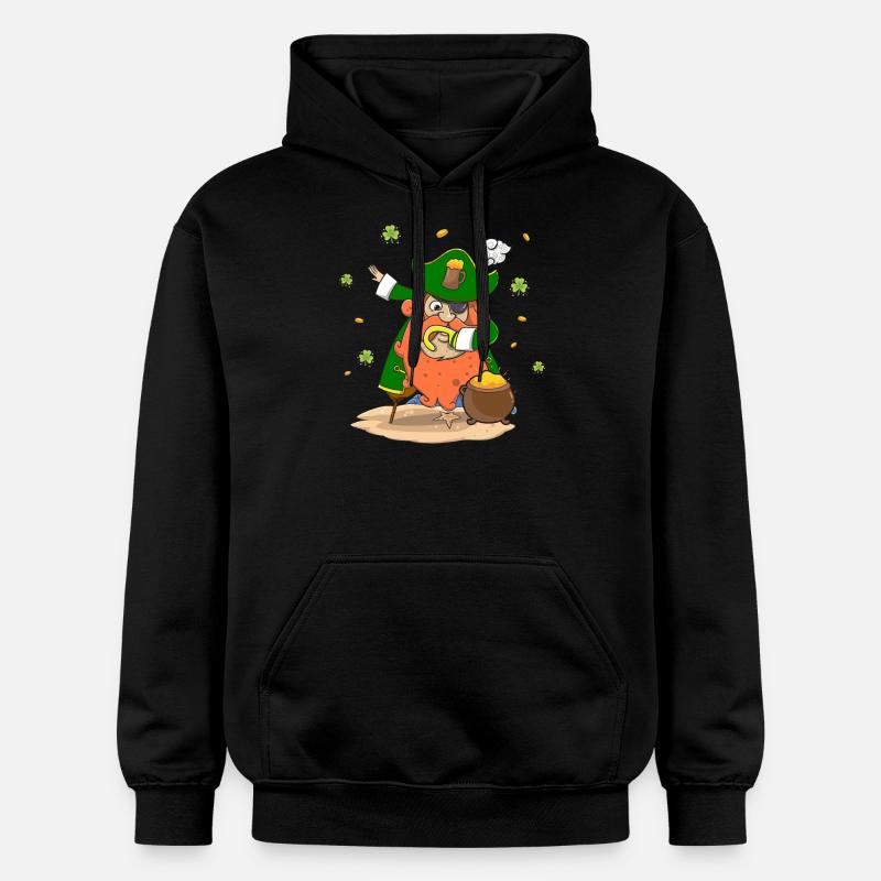 Fête de la St Patrick Beer Cadeau Pirate Irlande - Sweat à capuche Softstyle® Gildan Unisexe - noir
