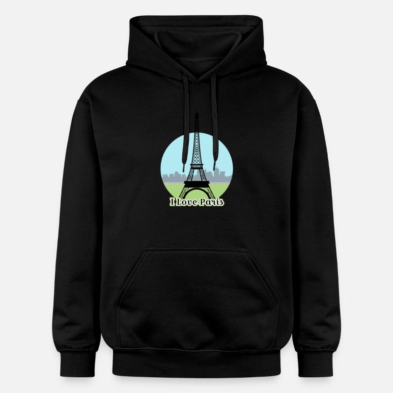 J'adore Paris - Sweat à capuche Softstyle® Gildan Unisexe - noir
