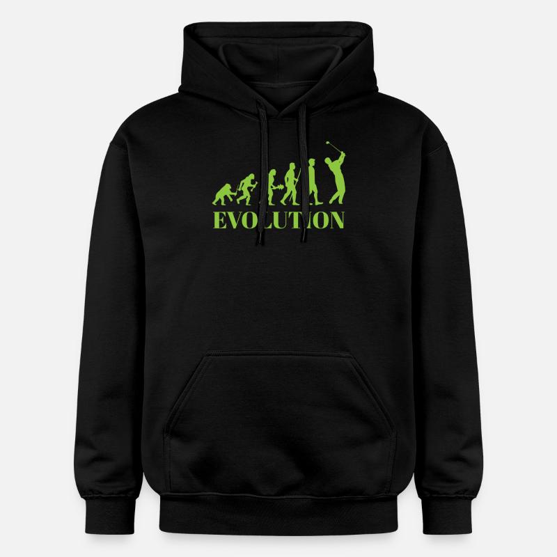 Evolution - Golf - Funny - Fun - Gift - Gildan Unisex Softstyle® Midweight Hoodie - black