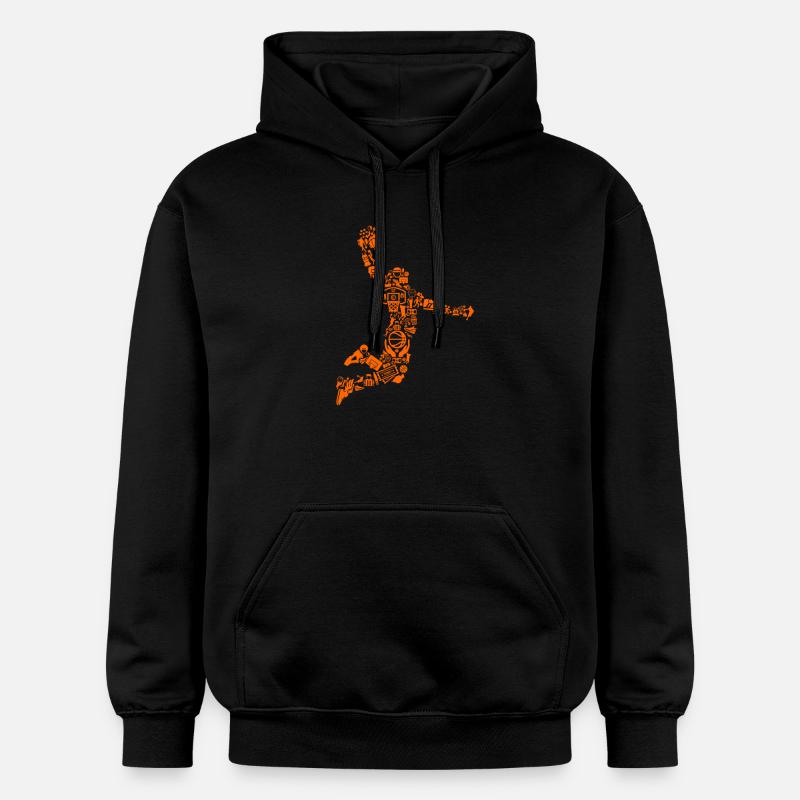 Joueur de basket-ball - Sweat à capuche Softstyle® Gildan Unisexe - noir