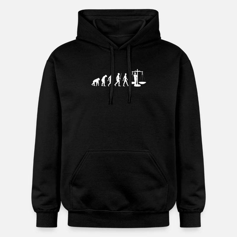 Anwalt Evolution Anwältin Geschenk - Gildan Unisex Softstyle® Midweight Hoodie - Schwarz
