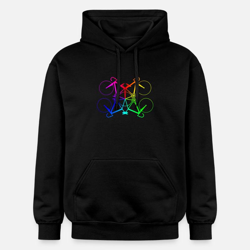 vélos Rainbow - Route cadeau Fixie - Sweat à capuche Softstyle® Gildan Unisexe - noir