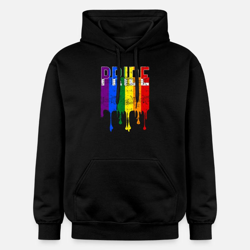 Bannière de gay pride - Sweat à capuche Softstyle® Gildan Unisexe - noir