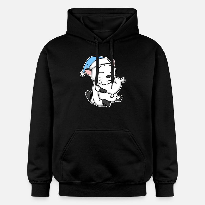 Chat race American Bobtail - Sweat à capuche Softstyle® Gildan Unisexe - noir