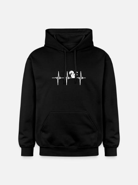 Heartbeat for curious squirrels - Gildan Unisex Softstyle® Midweight Hoodie - black