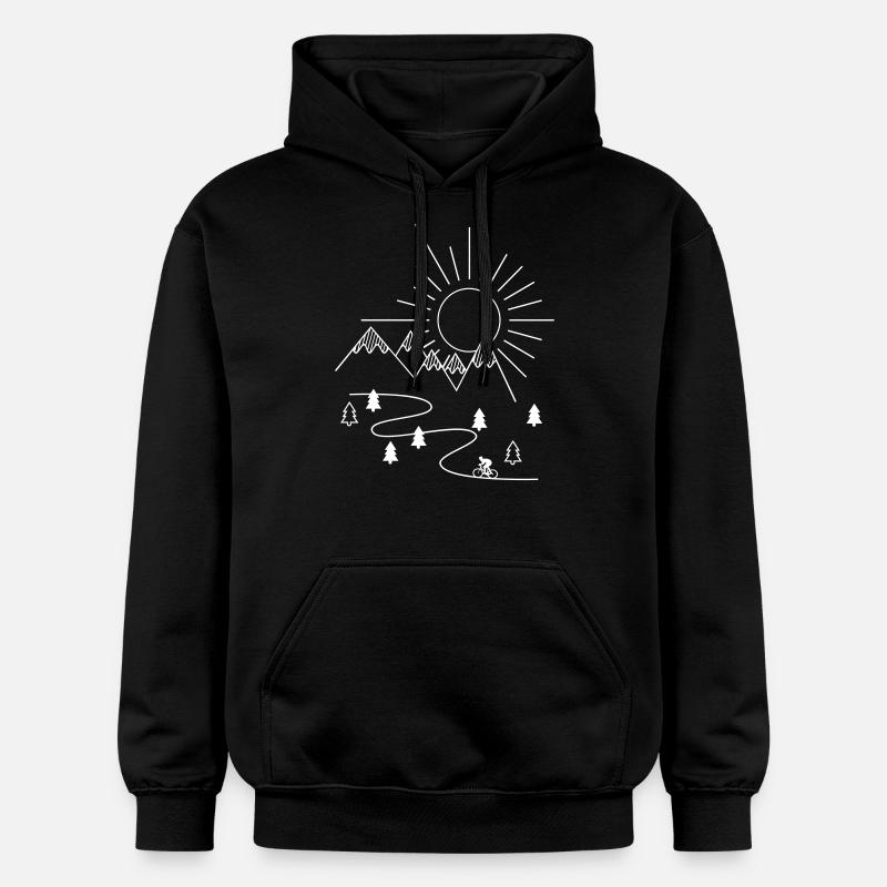 Cyclisme - Sweat à capuche Softstyle® Gildan Unisexe - noir
