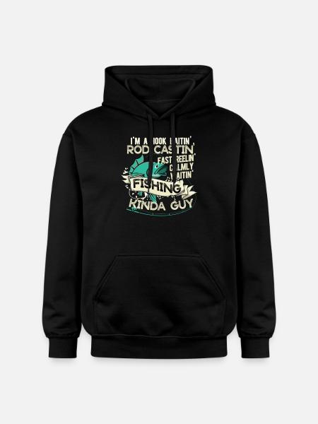 Fishing Design 02 - Gildan Unisex Softstyle® Midweight Hoodie - black