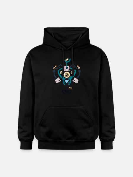 Totem-Augenball - Gildan Unisex Softstyle® Midweight Hoodie - Schwarz