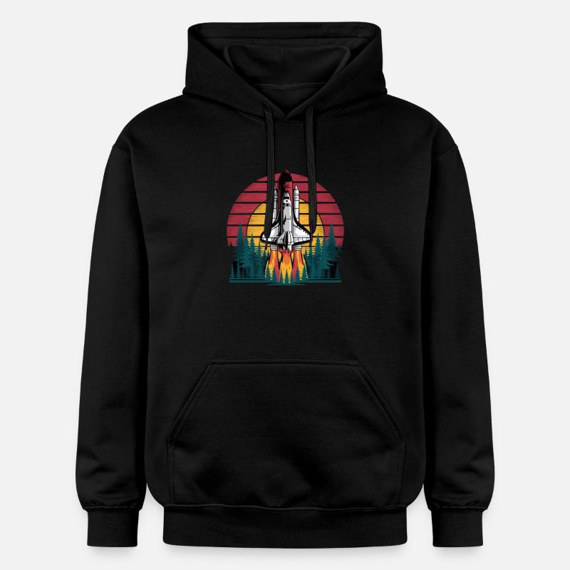 Rocket Space Science Adventure - Gildan Unisex Softstyle® Midweight Hoodie - black