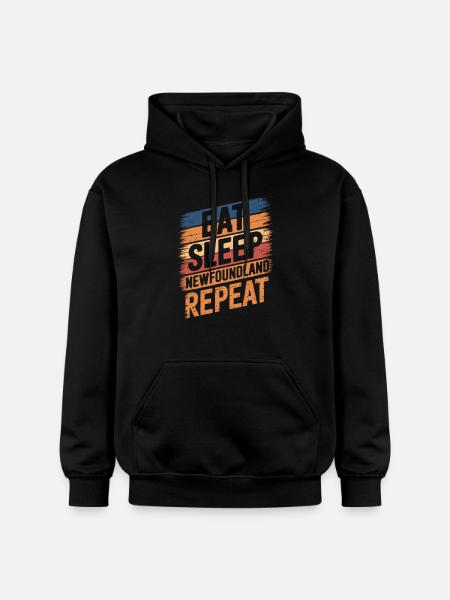 Eat. Sleep. Newfoundland. Repeat. - Gildan Unisex Softstyle® Midweight Hoodie - black