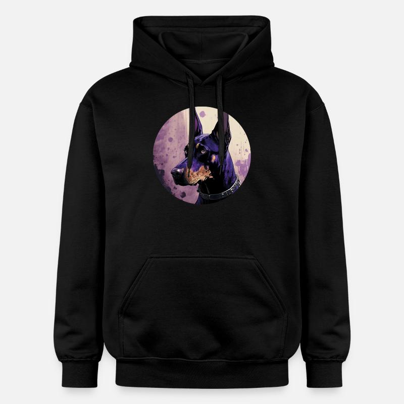 Cool Doberman - Sweat à capuche Softstyle® Gildan Unisexe - noir