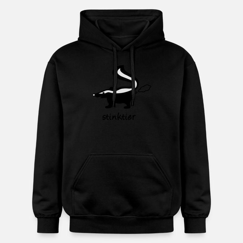 mouffette, navet stinkerchen animaux mouffette - Sweat à capuche Softstyle® Gildan Unisexe - noir