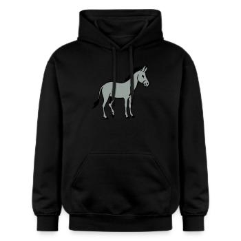 Ass - Gildan Unisex Softstyle® Midweight Hoodie - black - Front - Marisol (170cm) & Nik (191cm)