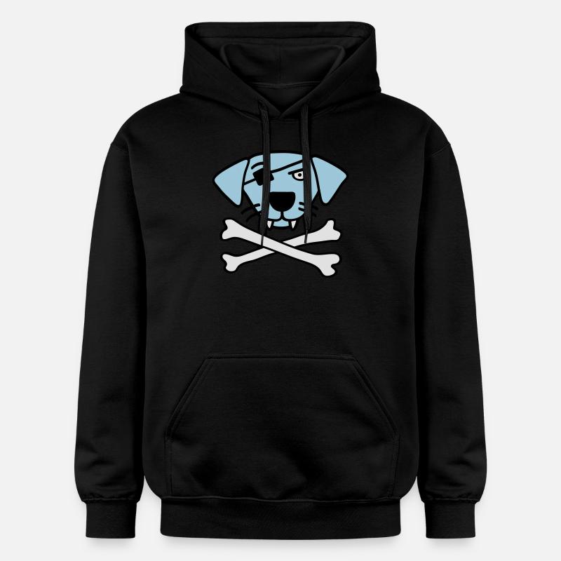 pirate_dog_042013_a_3c - Sweat à capuche Softstyle® Gildan Unisexe - noir