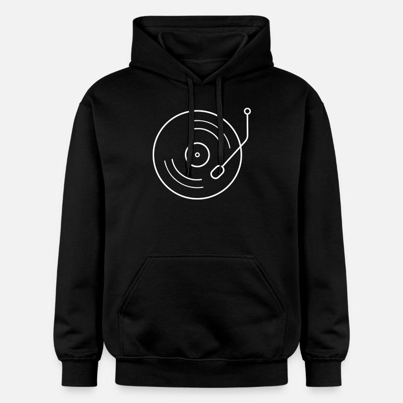 Vinyle de platine vinyle - Sweat à capuche Softstyle® Gildan Unisexe - noir