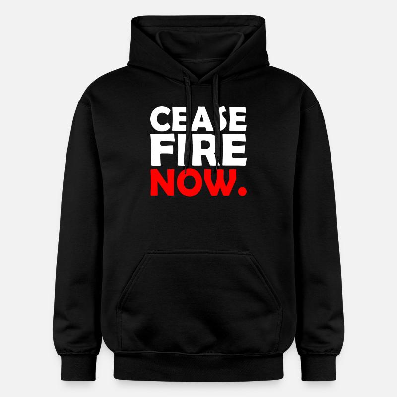 Ceasefire now - Sweat à capuche Softstyle® Gildan Unisexe - noir