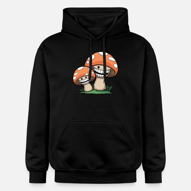 Champignons joyeux - Sweat à capuche Softstyle® Gildan Unisexe - noir