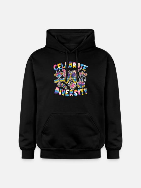 Celebrate Diversity - Gildan Unisex Softstyle® Midweight Hoodie - Schwarz