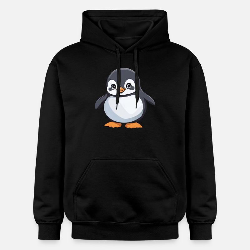 mignon pingouin petit pingouin - Sweat à capuche Softstyle® Gildan Unisexe - noir