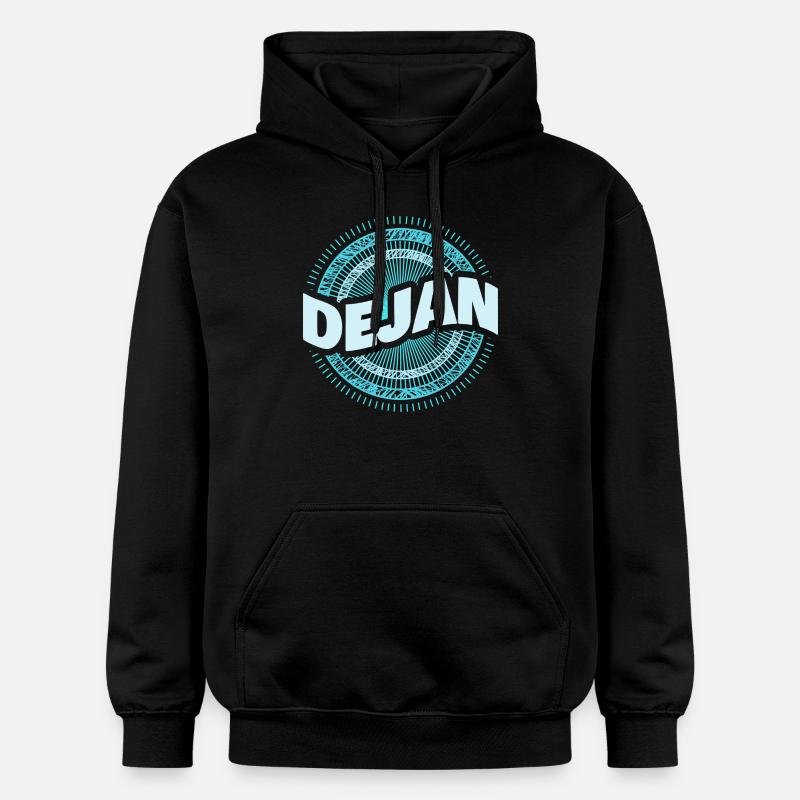 Geschenkidee Dejan - Gildan Unisex Softstyle® Midweight Hoodie - Schwarz