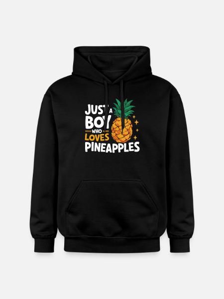 Pineapple tropical hawaiian fruit - Gildan Unisex Softstyle® Midweight Hoodie - black