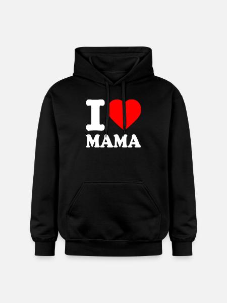 I love mama - Sweat à capuche Softstyle® Gildan Unisexe - noir