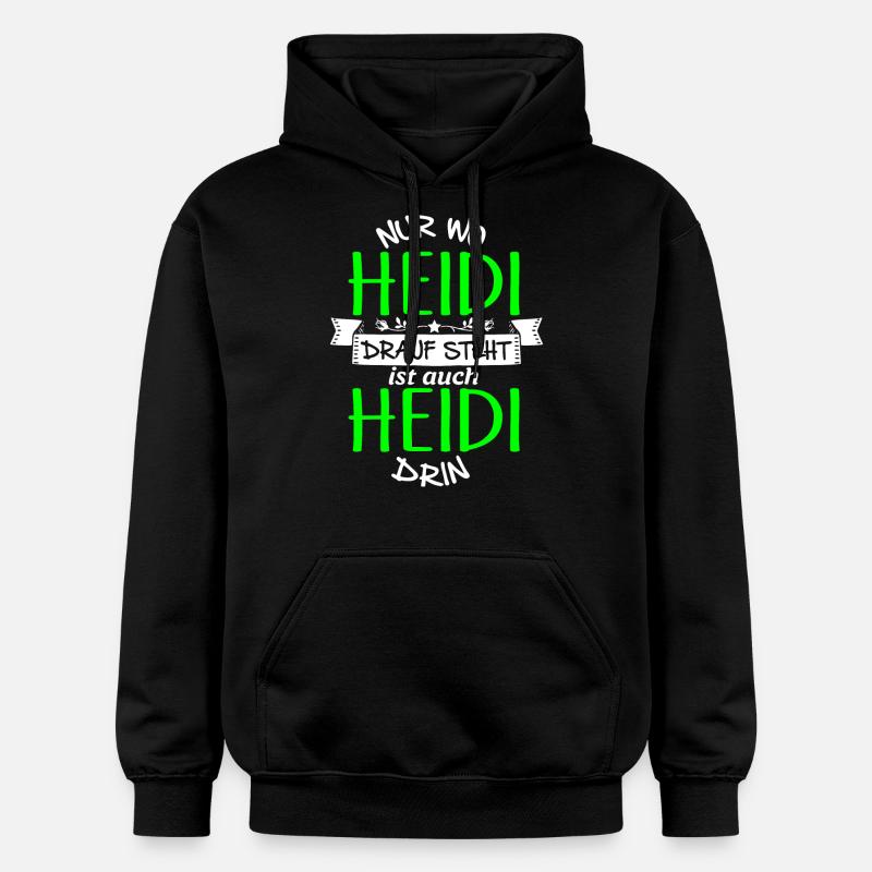 HEIDI die Echte - Gildan Unisex Softstyle® Midweight Hoodie - Schwarz