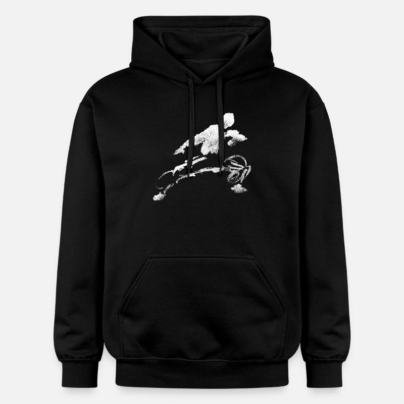Kung-Fu Shaolin Figur - Gildan Unisex Softstyle® Midweight Hoodie - Schwarz