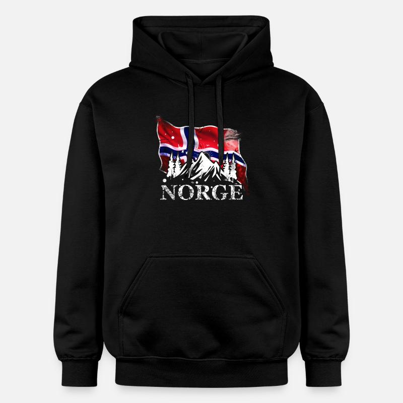 Norvège - Sweat à capuche Softstyle® Gildan Unisexe - noir
