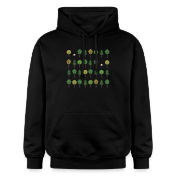 Orientierungslauf [01.2] [orienteering] [PX] - Gildan Unisex Softstyle® Midweight Hoodie - Schwarz - Vorne - Marisol (170cm) & Nik (191cm)