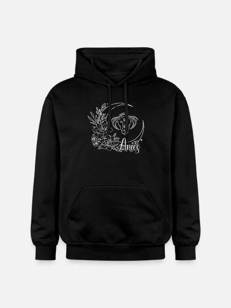 Moonlit Floral Dog Alexis - Gildan Unisex Softstyle® Midweight Hoodie - black