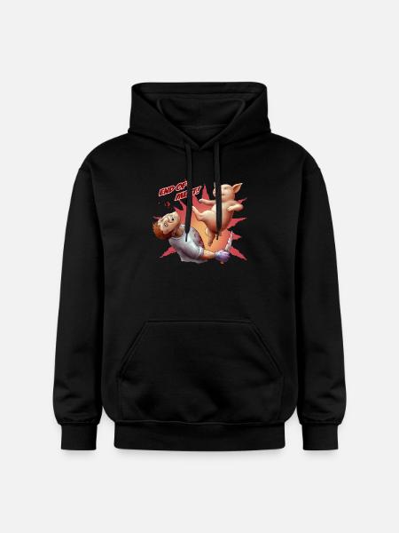 End of Meat - Gildan Unisex Softstyle® Midweight Hoodie - Schwarz