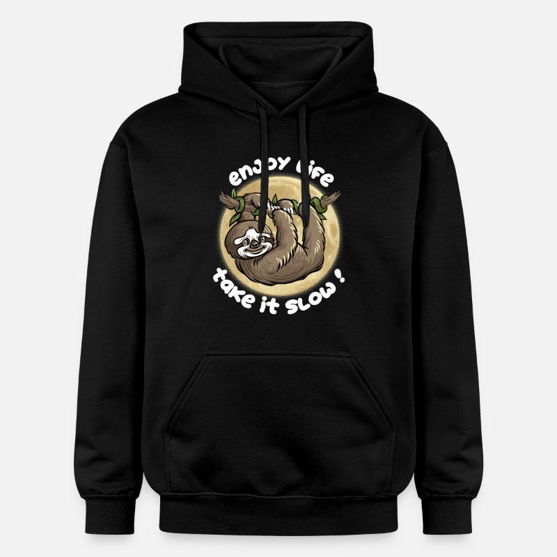 Vas y doucement ! - Sweat à capuche Softstyle® Gildan Unisexe - noir