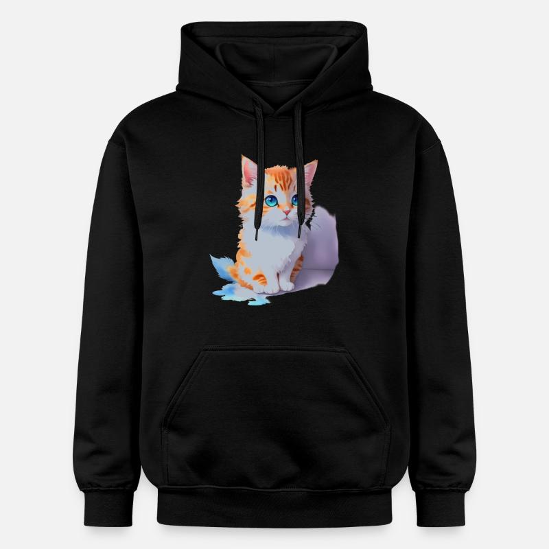 chat mignon - Sweat à capuche Softstyle® Gildan Unisexe - noir