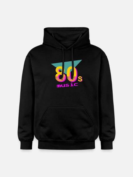 80s Music - Gildan Unisex Softstyle® Midweight Hoodie - black