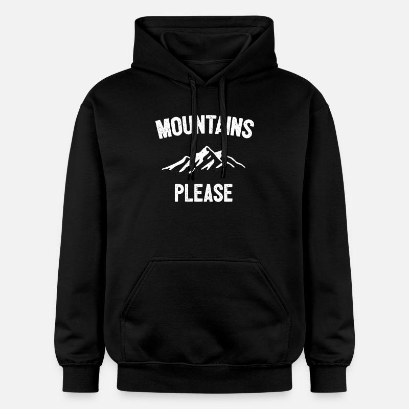 Berge bitte - Gildan Unisex Softstyle® Midweight Hoodie - Schwarz