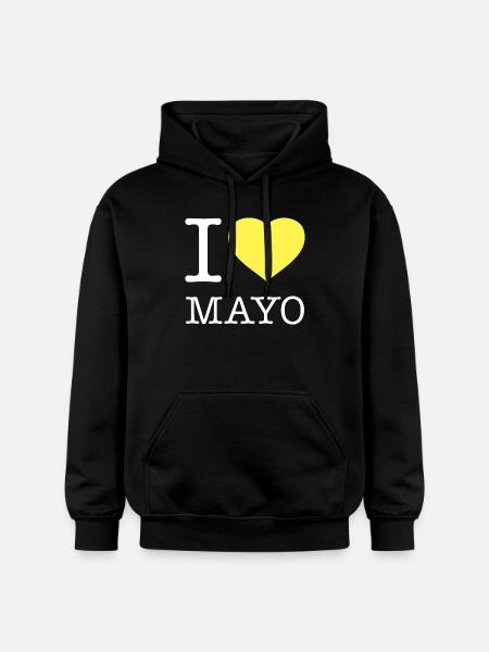 I LOVE MAYO Mayonnaise - Gildan Unisex Softstyle® Midweight Hoodie - black